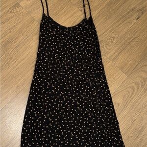 Brandy Melville Black Dress with Floral Accents